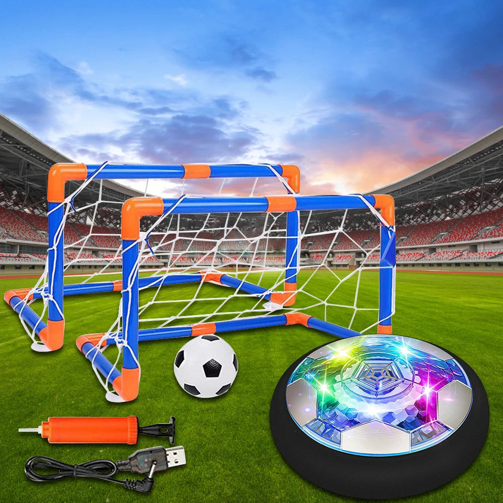 Air Power Hover Ball with LED Light and Foam Bumper Indoor Outdoor Toys Air Floating Soccer Ball Soccer Ball Toys for Boys Girls