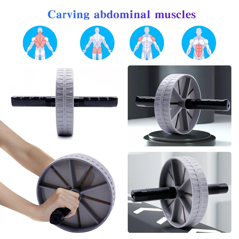 Abdominal Roller Abdominal Trainer Workout AB Roller Wheel No Noise Abdominal Exerciser Strengthen Muscle Exercise Equipment