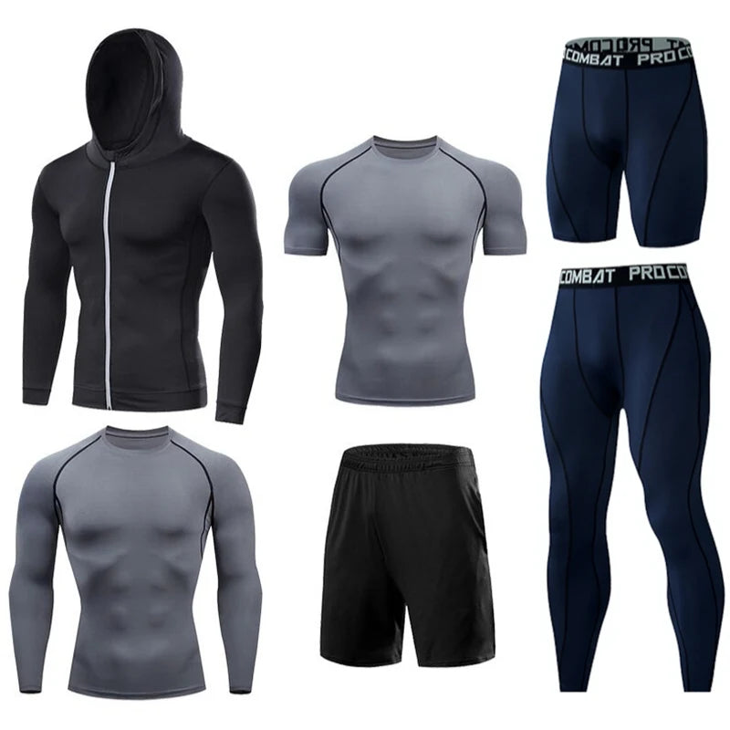 Men's Running Compression Tshirts Quick Dry Soccer Jersey Fitness Tight Sportswear Gym Sport Short Sleeve Shirt Breathable