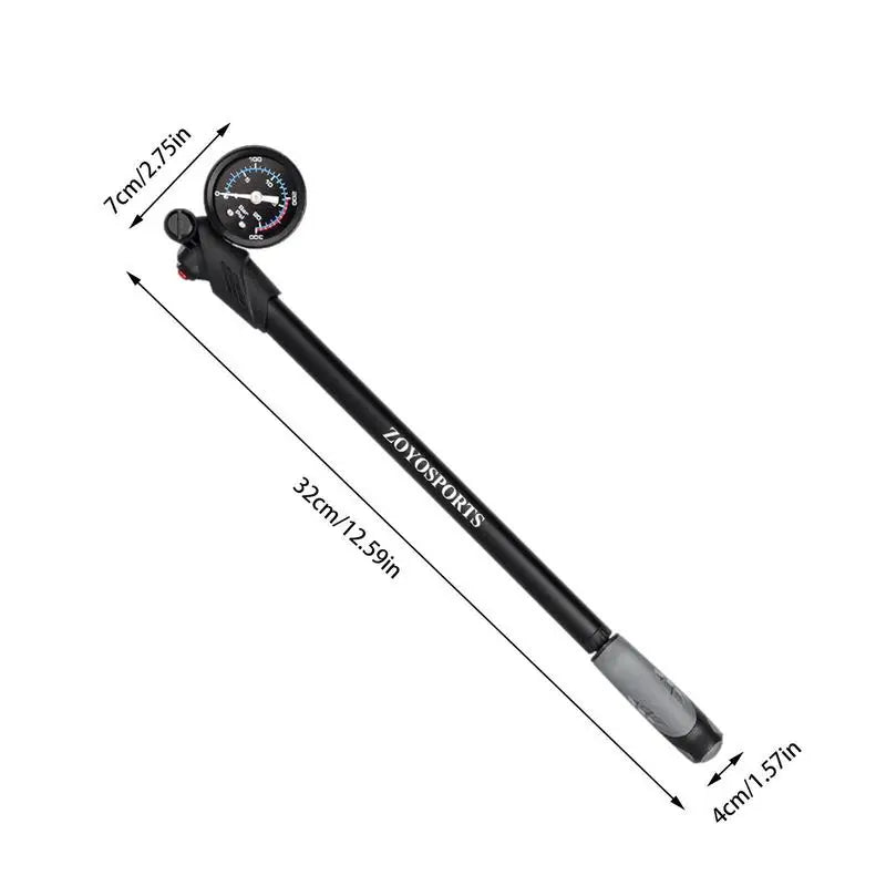Bike Air Fork Pump 300psi High-Pressure MTB Bike Rear Air Pump Universal Bicycle Pump With Gauge And Air Bleed Button Mountain