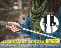 SQ Cork Grip Trekking Poles, Lightweight Folding Adjustable Aluminum Hiking Poles for Travel