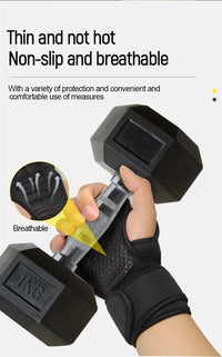 1 pair fitness gloves of protective palm fitness gloves, anti slip weightlifting gloves
