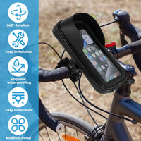 360° Rotatable Bike Phone Holder Bag Waterproof Motorcycle Handlebar Bag Bicycle Pouch Touch Screen Phone Mount Accessories2028