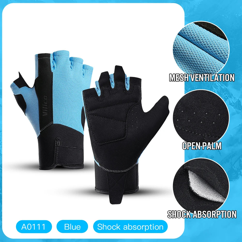 Workout Gloves Men Women Gym Lifting Fitness Climbing Exercises Work Out Wrist Belt Shock Absorb Foam Pad Palm Crossfit