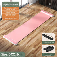 140/180/200CM Yoga Sliding Mat Sport Fitness Glide Pilates Skating Training Board Mat for Ice Hockey Roller Skating Leg Exercise