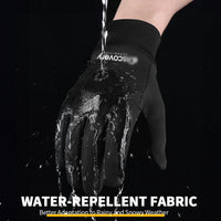 1 Pair Men's Winter Bicycle Gloves Touch Screen Windproof Warm Gloves Waterproof Sports Full Finger Warm Bicycle Outdoor Gloves