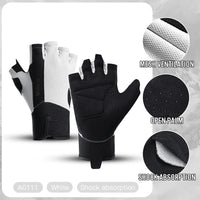 Workout Gloves Men Women Gym Lifting Fitness Climbing Exercises Work Out Wrist Belt Shock Absorb Foam Pad Palm Crossfit