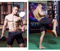 Men's Sports Fitness Shorts Gym Training Quick-Drying Compression Leggings Cycling Shorts Basketball Running Short Workout Tight