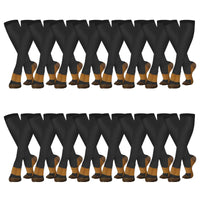 16 pairs copper compression socks for men and women for running and traveling for nurses and pregnant women mid-calf design