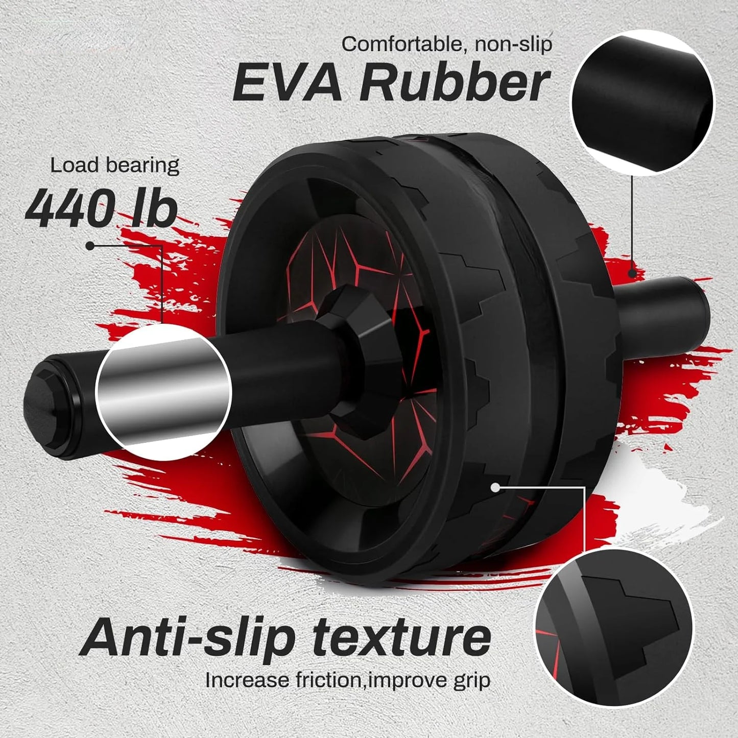 Improve your fitness routine with the Ultimate Core-Strengthening Ab Roller Wheel - Durable and Convenient Design for Maximum Su