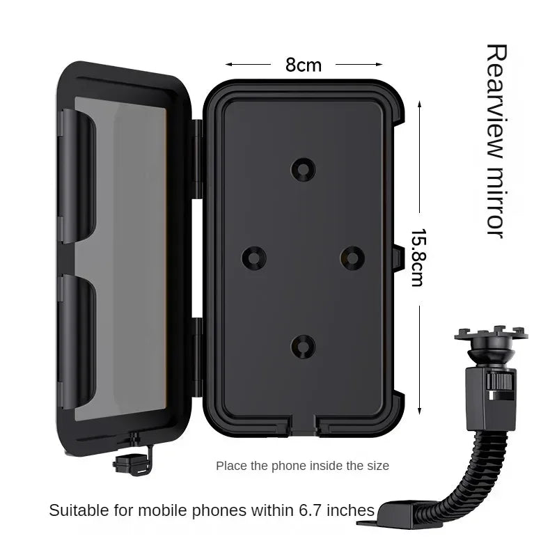 Motorcycle Phone Holder Support Moto Bicycle Waterproof Case Handlebar Stand Case Mount Waterproof Scooter Motorbike Phone Bag