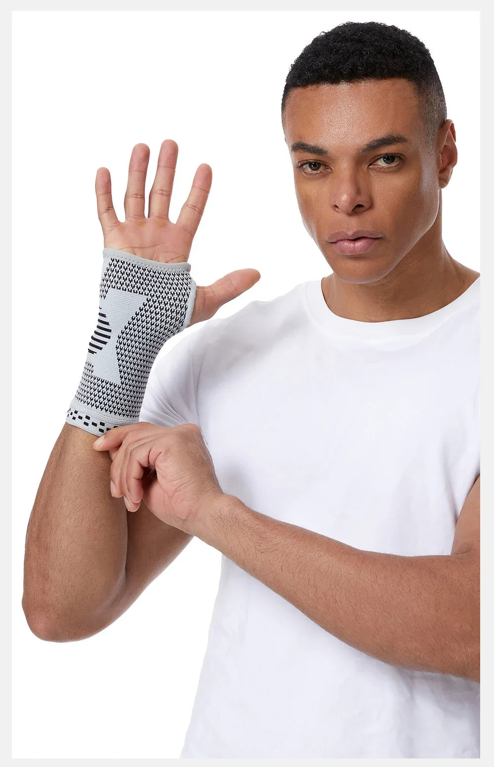 Gym Sports Wristband Wrist Protector Palm Guard Wrist Support Adjustable Wrist Brace Strap Compression Gloves for Carpal Tunnel