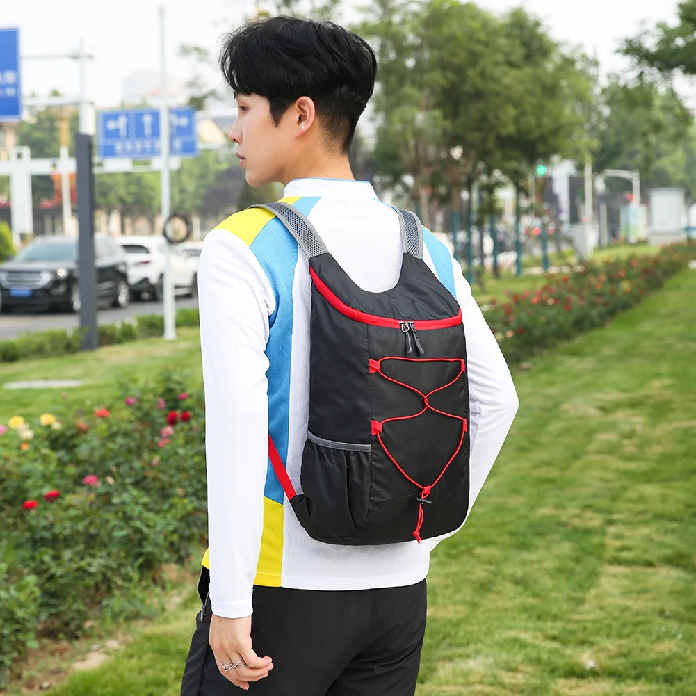 Outdoor Unisex Waterproof Foldable Backpack Large Capacity Portable Camping Hiking Travel Daypack Men Women Mountaineering Bag