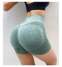 Women Butt Lifting Yoga Shorts Elastic Workout High Waist Tummy Control Ruched Booty Pants Seamless Gym Compression Tights