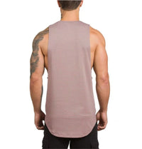 Plain Vests Cotton Breathable Sleeveless T-shirts Gym Fitness Bodybuilding Training Clothing Mens Running Sport Muscle Tank Tops
