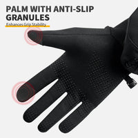 1 Pair Men's Winter Bicycle Gloves Touch Screen Windproof Warm Gloves Waterproof Sports Full Finger Warm Bicycle Outdoor Gloves