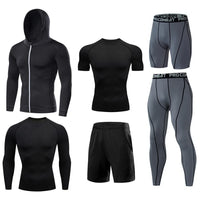Men's Running Compression Tshirts Quick Dry Soccer Jersey Fitness Tight Sportswear Gym Sport Short Sleeve Shirt Breathable