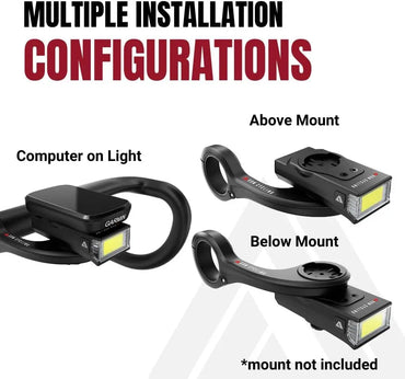 1000 Lumen Bike Light, Quick Release, 6 Modes, Wahoo/Garmin Mount, 30° Hinge