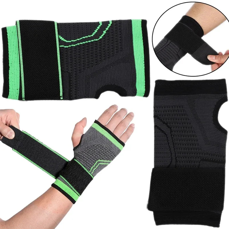 Gym Fitness Gloves Wrist Support Sports Wristband Therapy Protector Fingerless Safety Body Building Entertainment 1Piece