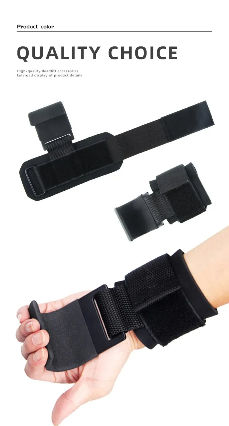 Weight Lifting Hook Grips With Wrist Wraps Hand-Bar Wrist Strap Gym Fitness Hook Weight Strap Pull-Ups Power Lifting Gloves