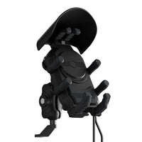 Motorcycle Phone Holder 15W Wireless Charger Shockproof Fast Charger Stand Anti-Theft Smartphone Handlebar Mount Waterproof