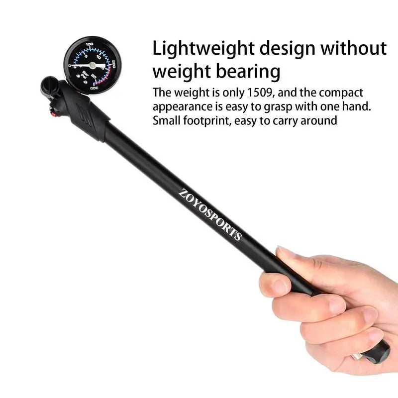 Bike Air Fork Pump 300psi High-Pressure MTB Bike Rear Air Pump Universal Bicycle Pump With Gauge And Air Bleed Button Mountain