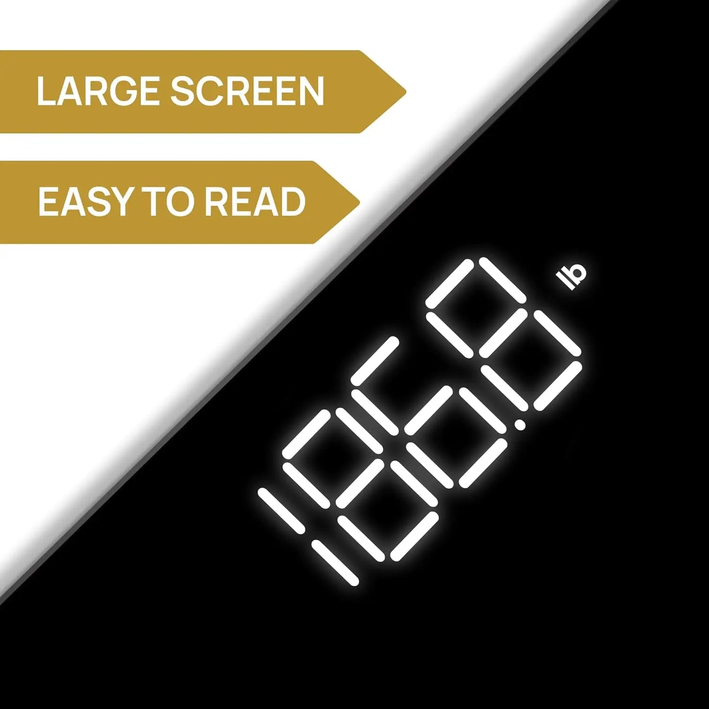 High Precision Digital Bathroom Scale with Large Display, Measures Up to 400 lbs, Includes Batteries