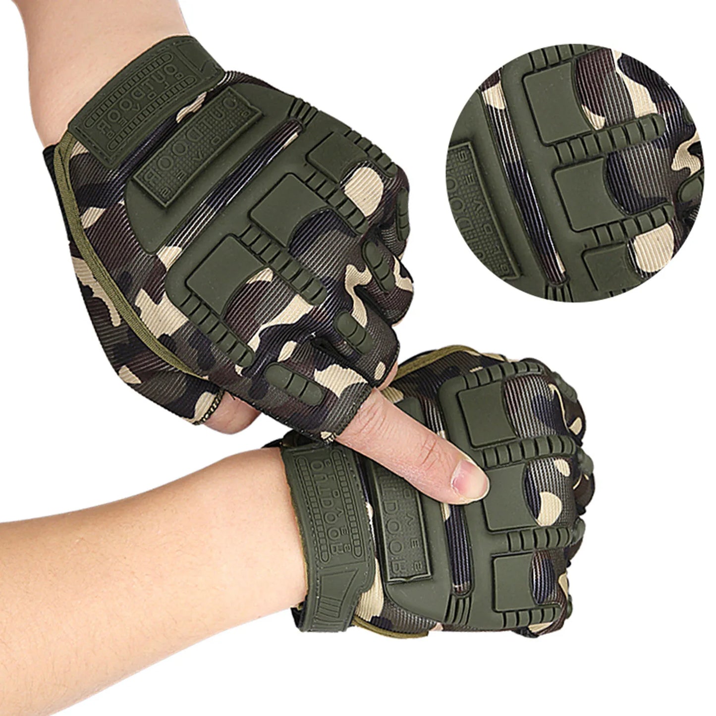 Anti-Slip Weightlifting Half Finger Gloves Shock-Absorbing Short Cycling Bicycle Gloves for Training Sports Local Delivery