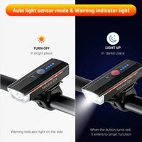 USB Rechargeable 1000 Lumen Bike Light Set, Waterproof Front & Rear Cycling Lights with 4 Modes