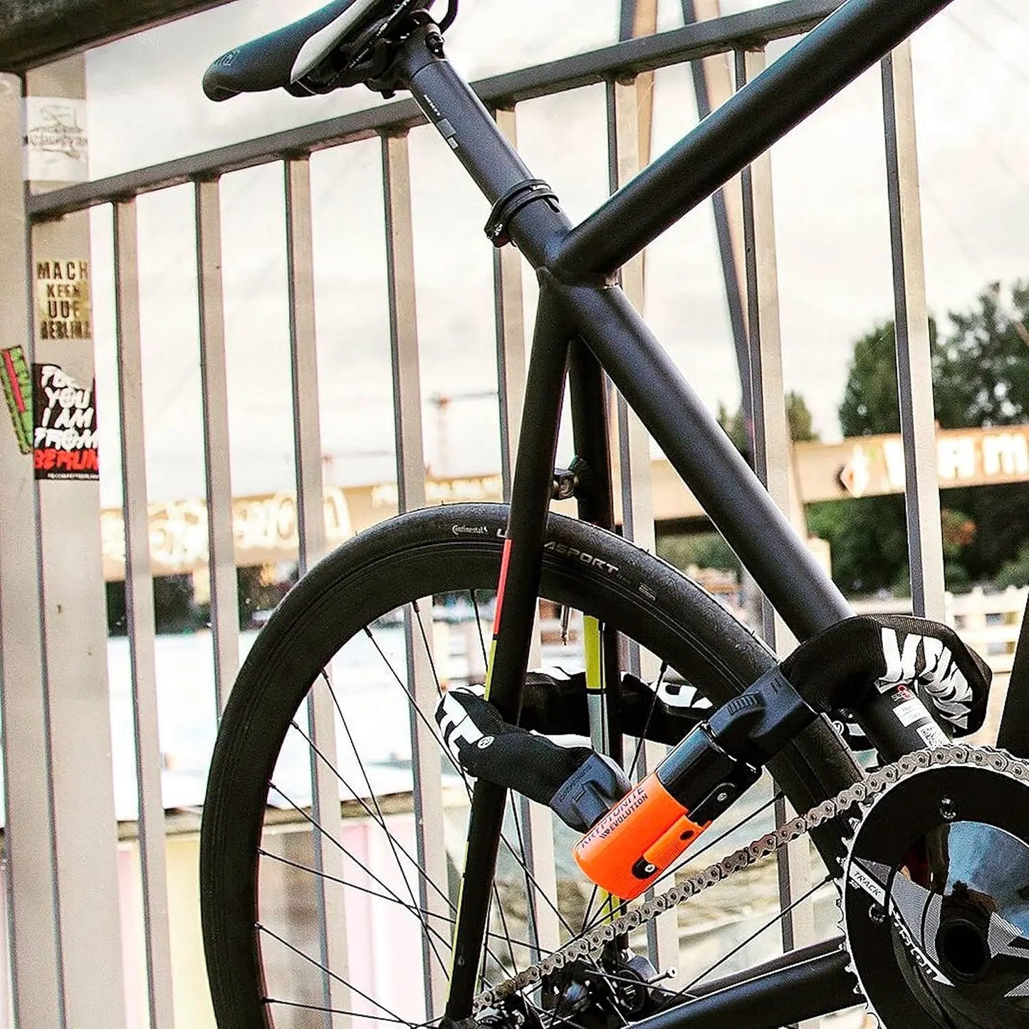 Evolution 1090 Bike Chain Lock, 3ft 10mm Steel, Heavy Duty Anti-Theft Gold Chain with Keys for Bike, Motorcycle, Scooter