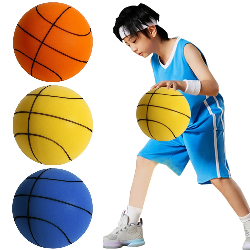 18cm Silent Basketball High-Resilience Foam Basketball Indoor Training Ball for Various Indoor Activities