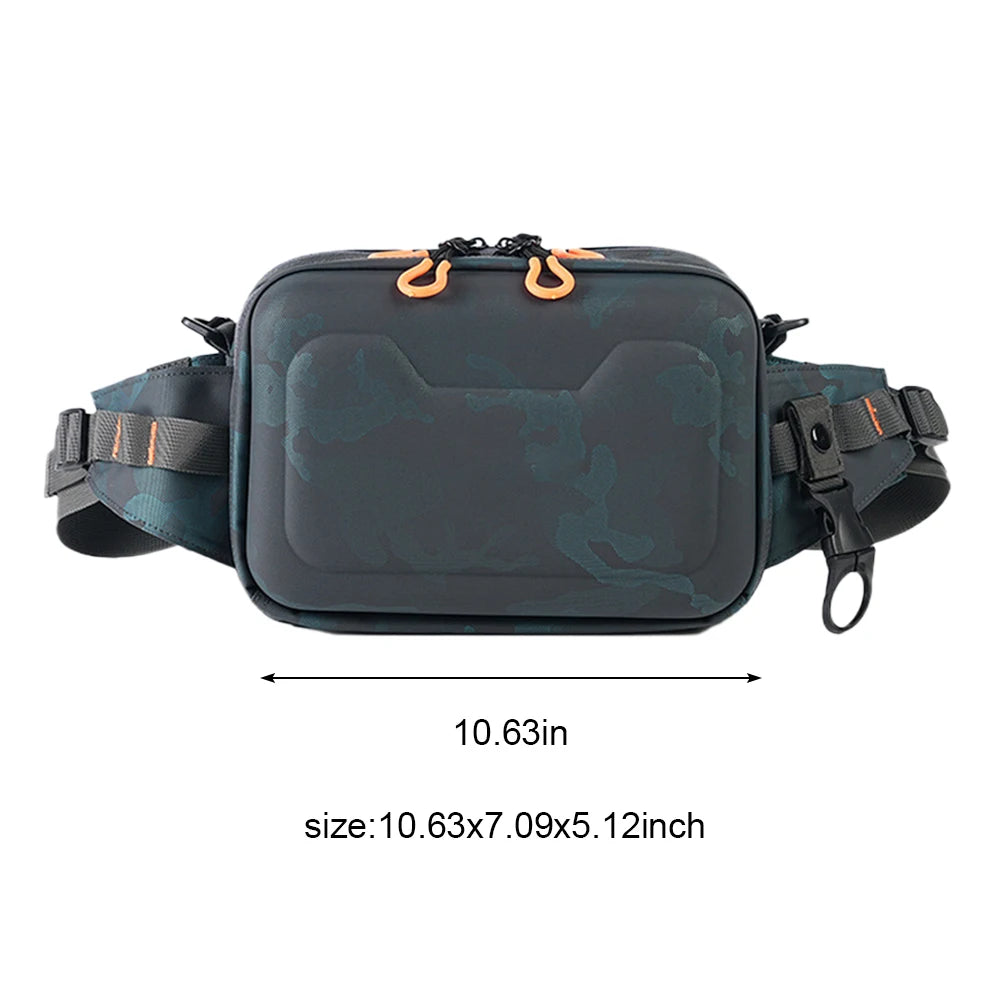 Fishing Bag Waterproof Fishing Fanny Pack with Adjustable Belt Fishing Shoulder Bag for Outdoor Hiking Fishing