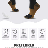 16 pairs copper compression socks for men and women for running and traveling for nurses and pregnant women mid-calf design
