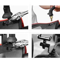 Motorcycle Bicycle Phone Holder Aluminum Alloy Handlebar Stand Bike Phone Stand Rearview Mirror Mount Extender Bracket Clamp