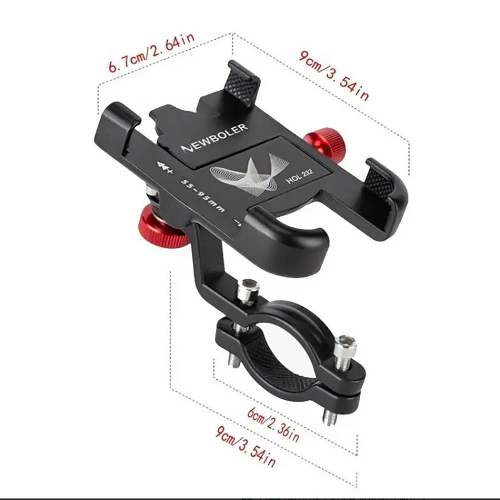 2025 Motorcycle Bike Phone Holder Mount Moto Bicycle Handlebar Bracket 360 Rotating Cell Phone Stand for Motorcycle Bike Scooter