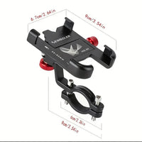 2025 Motorcycle Bike Phone Holder Mount Moto Bicycle Handlebar Bracket 360 Rotating Cell Phone Stand for Motorcycle Bike Scooter