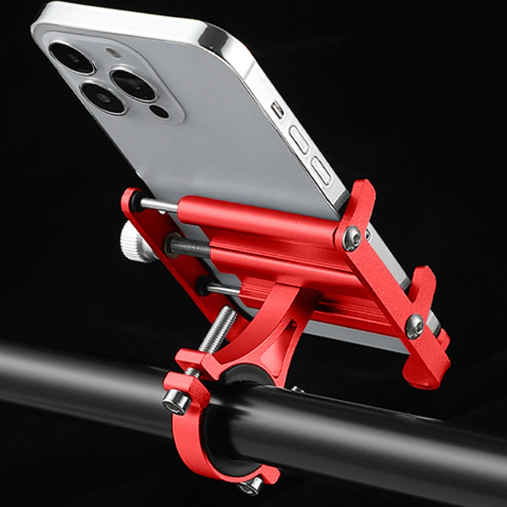 Bicycle Phone Reliable Mount Aluminium Alloy MTB Phone Mount Stand Adjustable Bike Phone Nonslip Holder Fixed Navigation Bracket