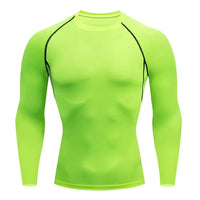 Autumn and winter Keep warm Men Compression Running T-Shirt Fitness Tight Long Sleeve Sport Training Jogging Gym Sportswear