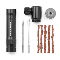 CO2 Bicycle Pump with Tubeless Tire Repair Tool Schrader & Presta Valve Portable Tire Inflator Aluminum Alloy for MTB Road Bike