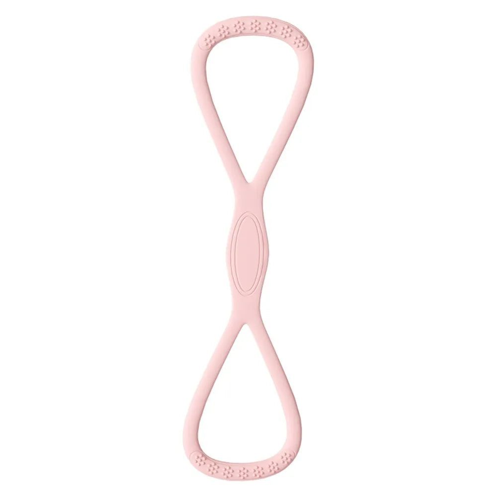Figure 8 Yoga Resistance Band 35 LB Soft Silicone Exercise Band Quick Rebound Fitness Resistance Band Gym Stretching Pilates