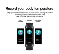 AMOLED Smartwatch Body Temperature Monitor Fitness Clock Sports 3ATM Waterproof Men Smart Watch Band for Women IOS Android 2025