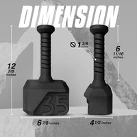 Kettlebell Special Shape, Upgraded &Multifunctional for Advanced Training, Solid Cast Iron Powder Coated, Anti Slip Handle Stren