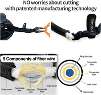 Lightweight Bike Cable Lock 59in Anti-Theft 184g with Chain Cutter Proof Fiber - Patented Korea