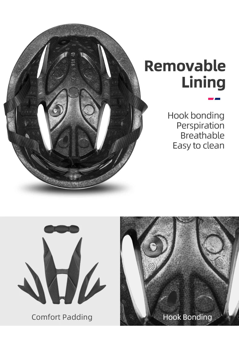 ROCKBROS Bike Helmet EPS Integrally-molded Breathable Lightweight Cycling Safety Helmet Men Women MTB Road Bicycle Helmet