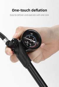 WEST BIKING Portable High-pressure 300psi Bike Air Pump with Gauge for Fork & Rear Suspension Shock Absorber Mountain Bicycle