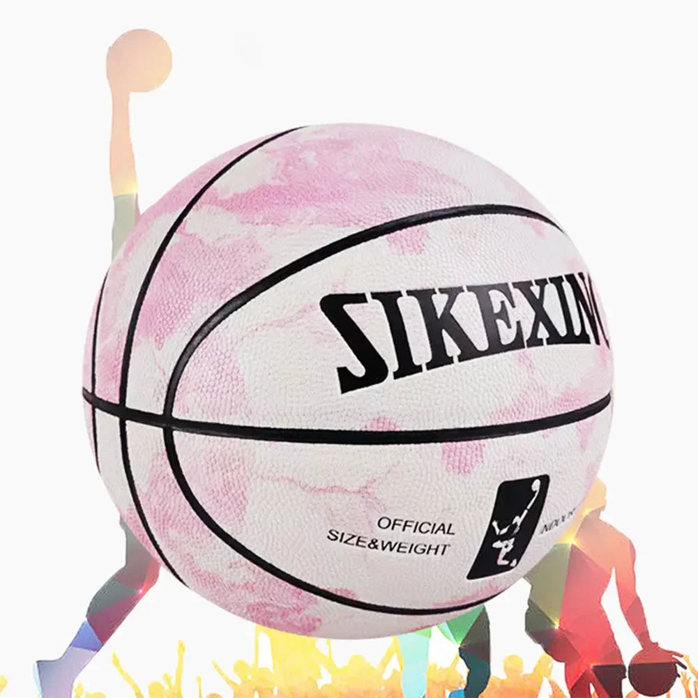 Silent Basketball Wear-Resistant Training Basketball Size 7 PU Basketball Suitable for Indoor & Outdoor Adults