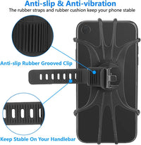 360 Rotation Silicone Bike Phone Holder, Shockproof Universal Bicycle Mount for Handlebar, Easy Install