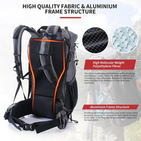 Naturehike Outdoor Mountain Backpack 60+5L Waterproof High Capacity Sports Climbing Hiking Travel Bag With Rain Cover