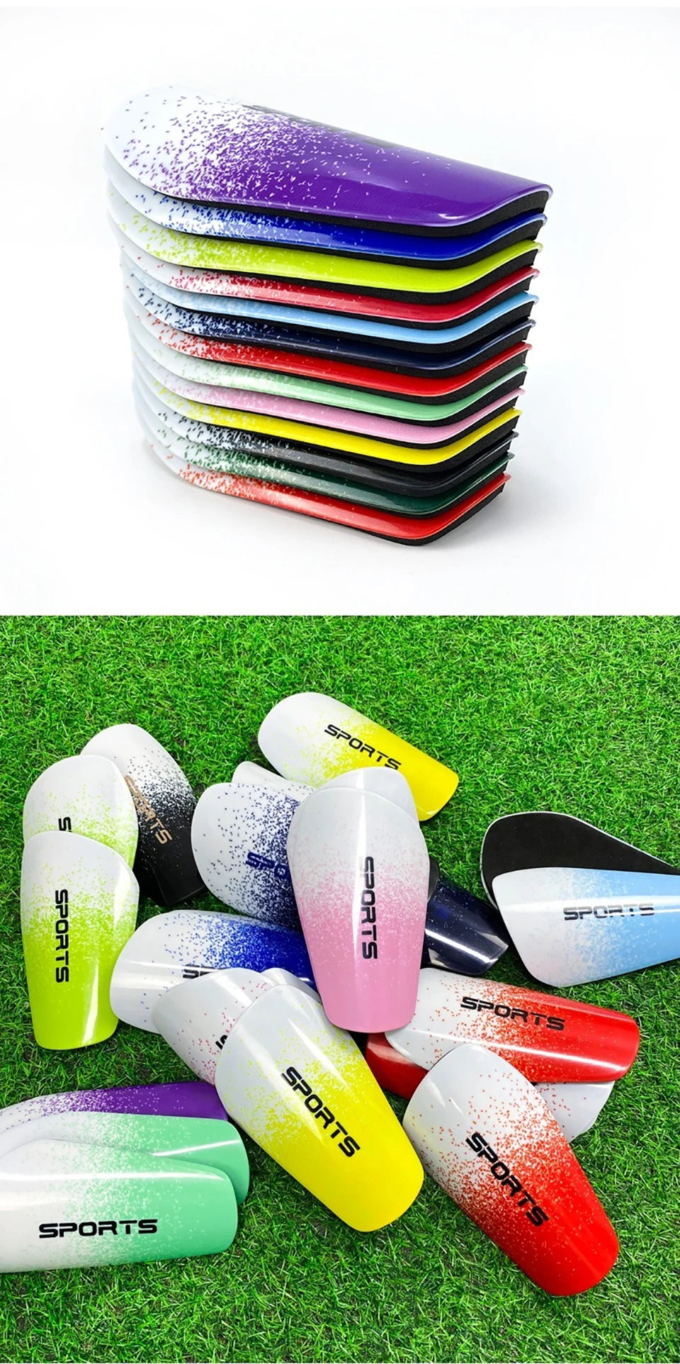 Loogdeel 1 Pair Soccer Shin Guards Insert Board Boy Training Legging Protective Football Protectors Pads Adult Kids Shinguards