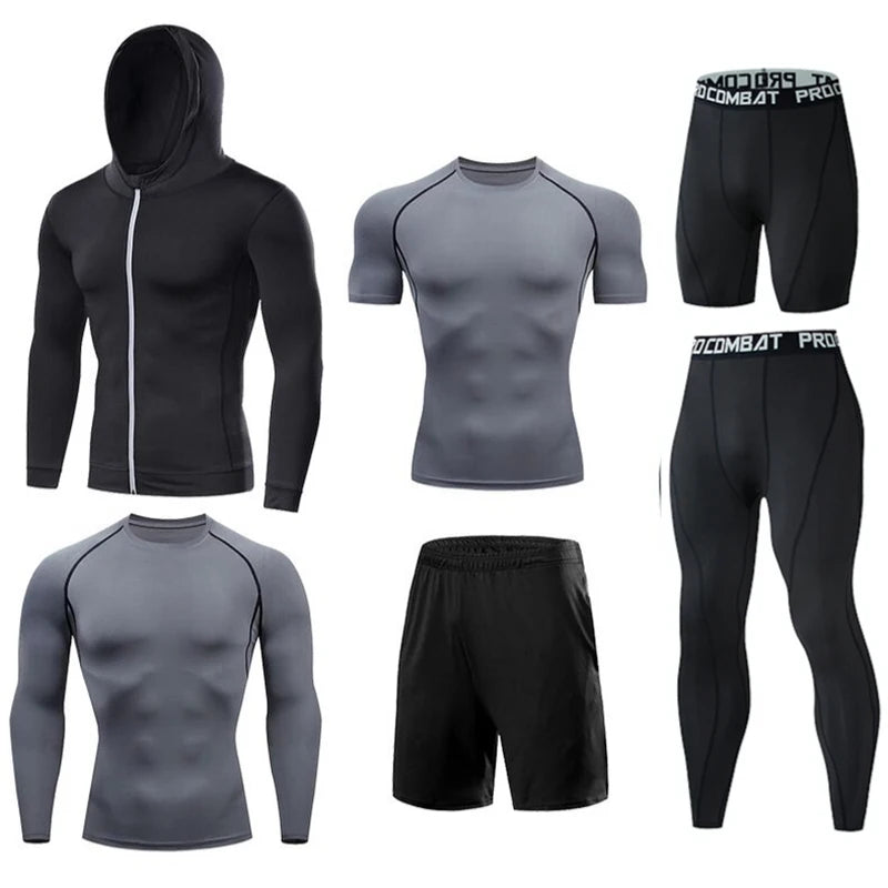 Men's Running Compression Tshirts Quick Dry Soccer Jersey Fitness Tight Sportswear Gym Sport Short Sleeve Shirt Breathable